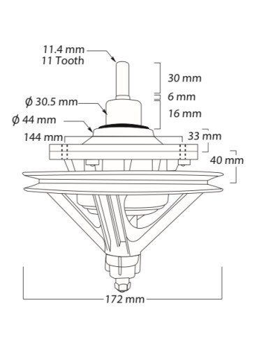 Transmisión 2 tinas Samsung eje estriado 11...