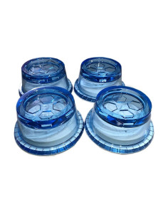 Juego bases azul traslúcidas.